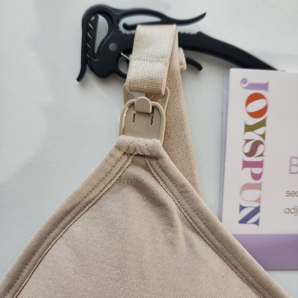 Joyspun Seamless Nursing Bra Bralette XL Beige With Adjustable Straps NWT - Picture 3 of 7
